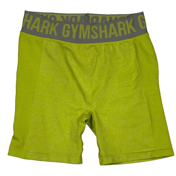 Gymshark Pants - Gymshark Flex Shorts Womens M Lime Green Marl Gray 5" Inseam Workout Gym